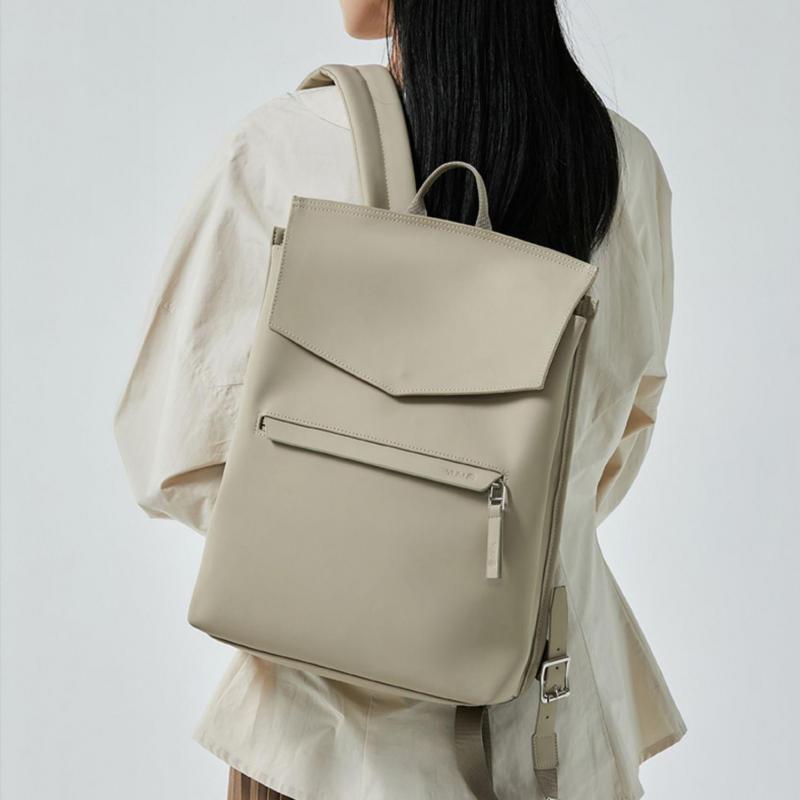 Leather Work Womens Backpack - Mode nouveau japonais et coréen Simple