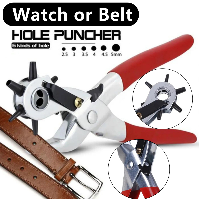 Leather Punch Revolving - Pince perforatrice rotative robuste pour cuir,