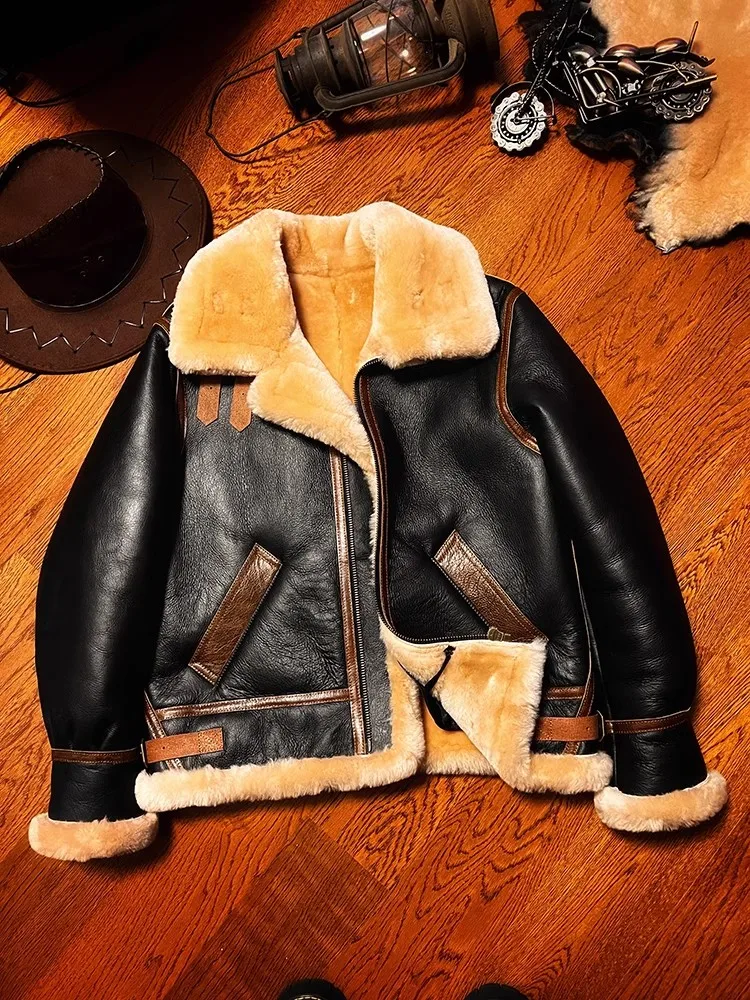 Leather Work Jacket - LNY-Qualité supérieure Veste classique Air Force