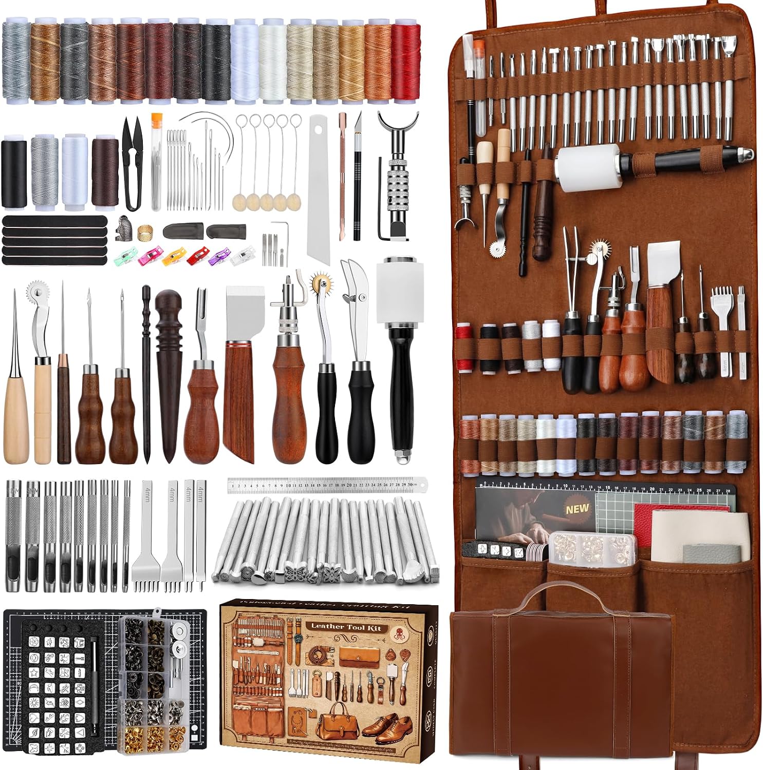 Leather Work Leather - Kit de travail du cuir, outils