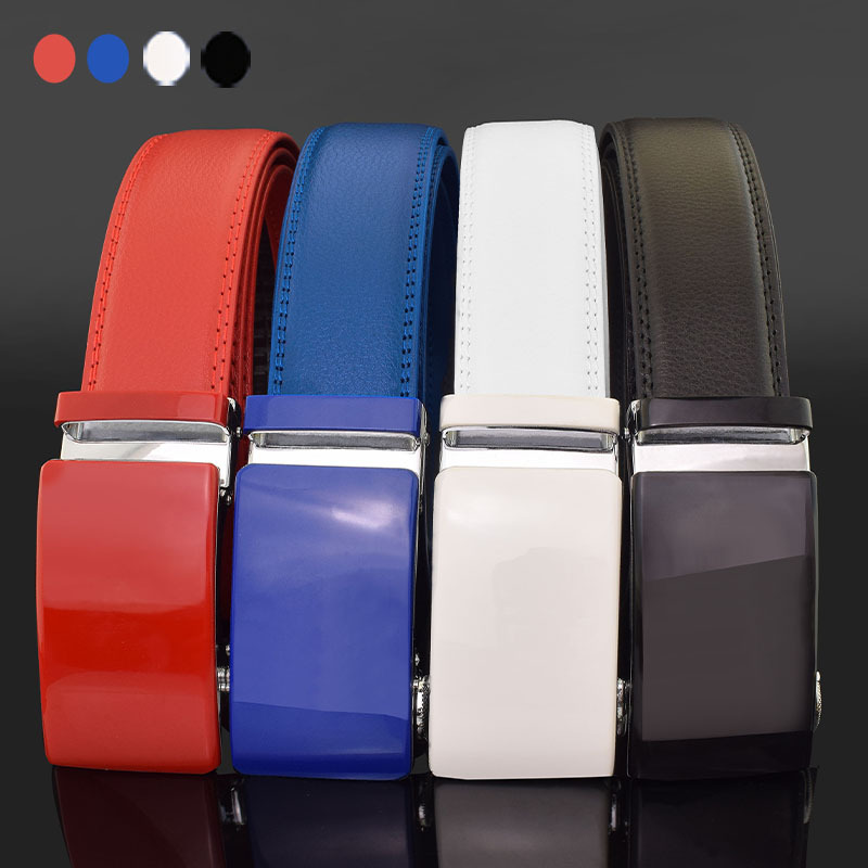Ceinture blanche à boucle auto - Leather Work Jeans avis et prix