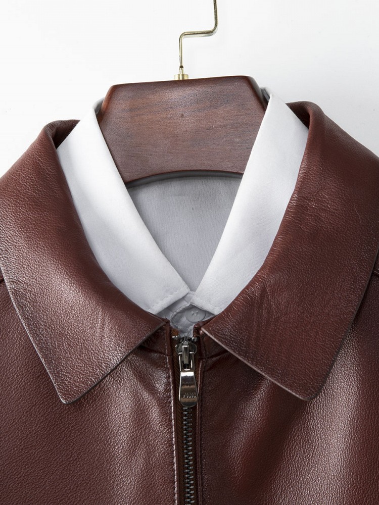 Veste décontractée en cuir de  - Leather Work Jacket Mens avis et prix