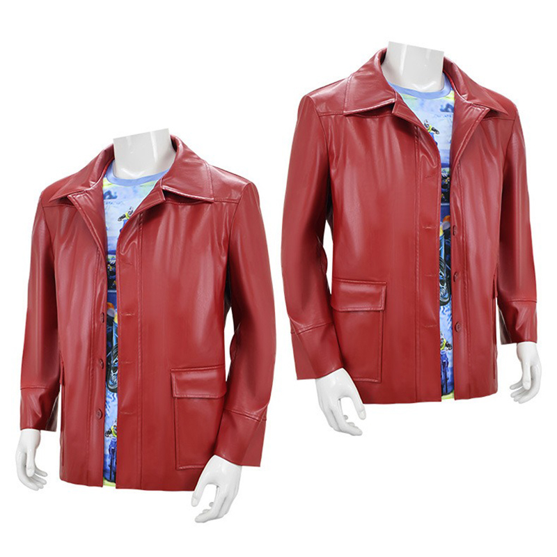 Veste en cuir rouge pour homme - Leather Work Jacket avis et prix