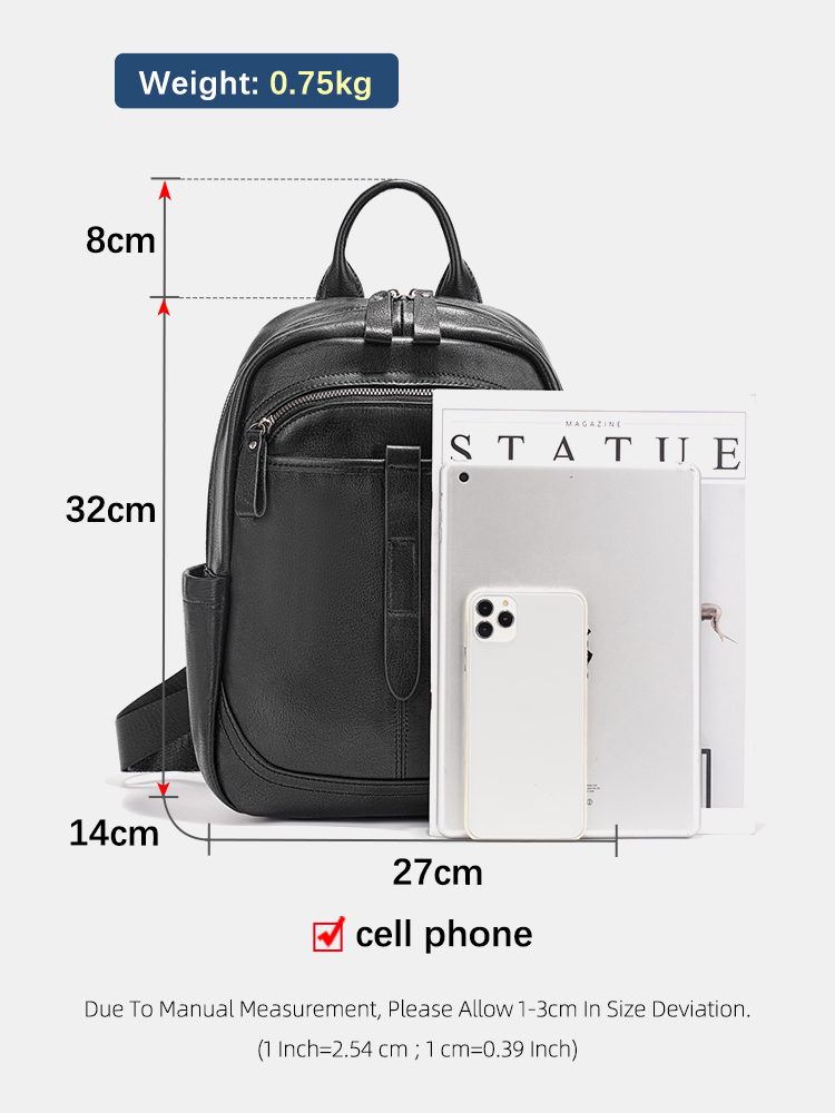 Zency Sac à dos en cuir vérita - Leather Work Womens Backpack avis et prix