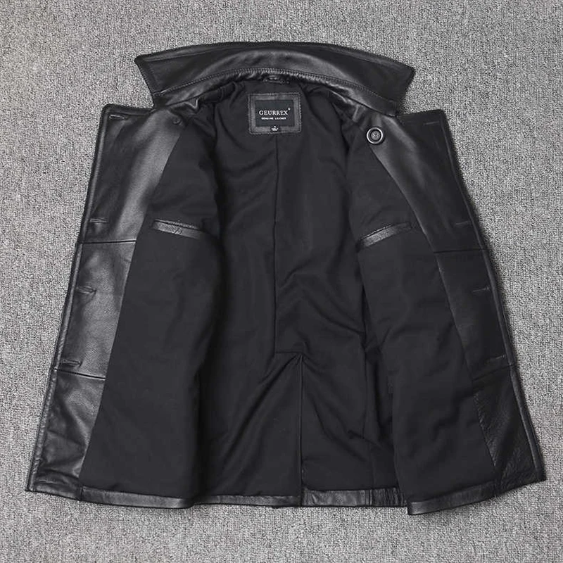 Veste en cuir véritable pour h - Leather Work Jacket avis et prix