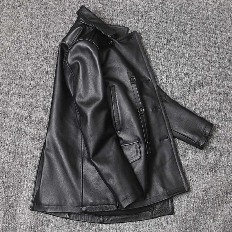 Veste en cuir véritable pour h - Leather Work Jacket avis et prix