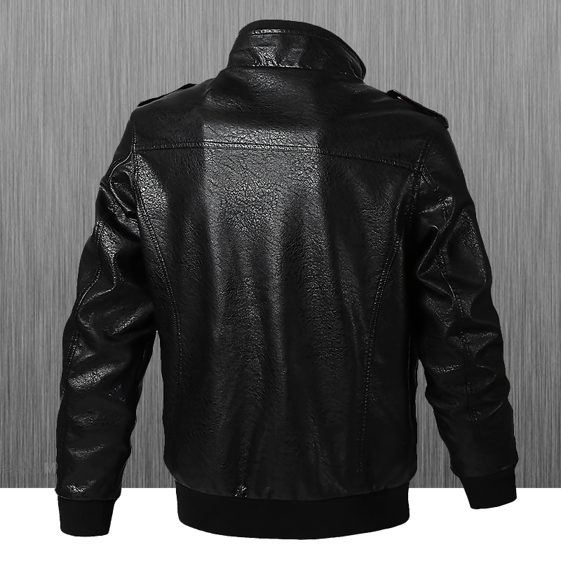 Blouson en cuir slim fit pour  - Leather Work Jacket avis et prix