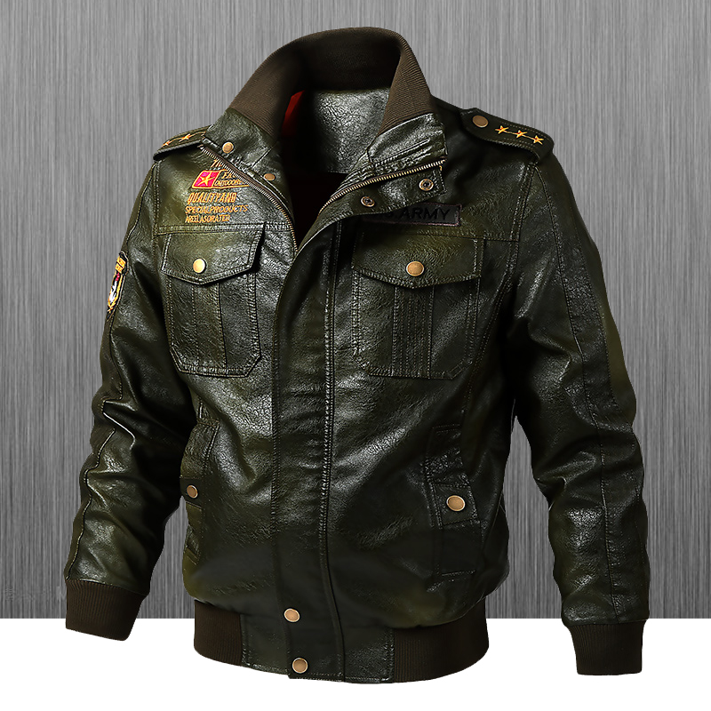 Blouson en cuir slim fit pour  - Leather Work Jacket avis et prix