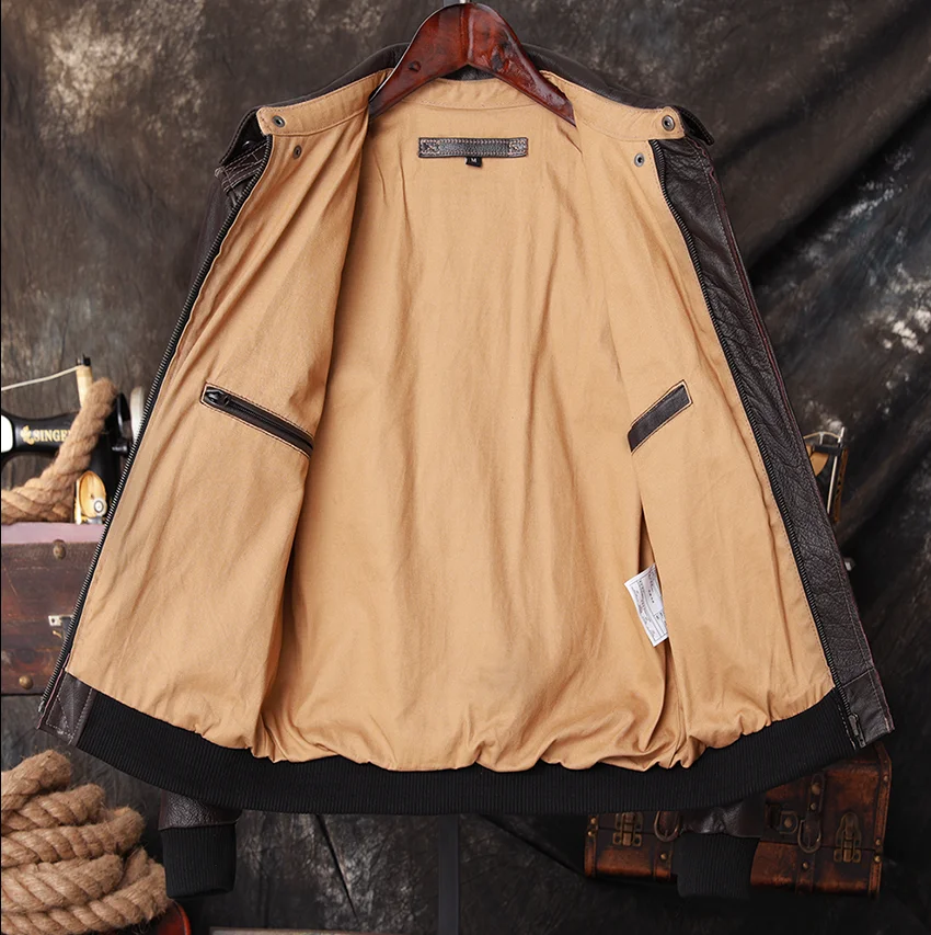 Blouson aviateur A2 en cuir vé - Leather Work Jacket avis et prix