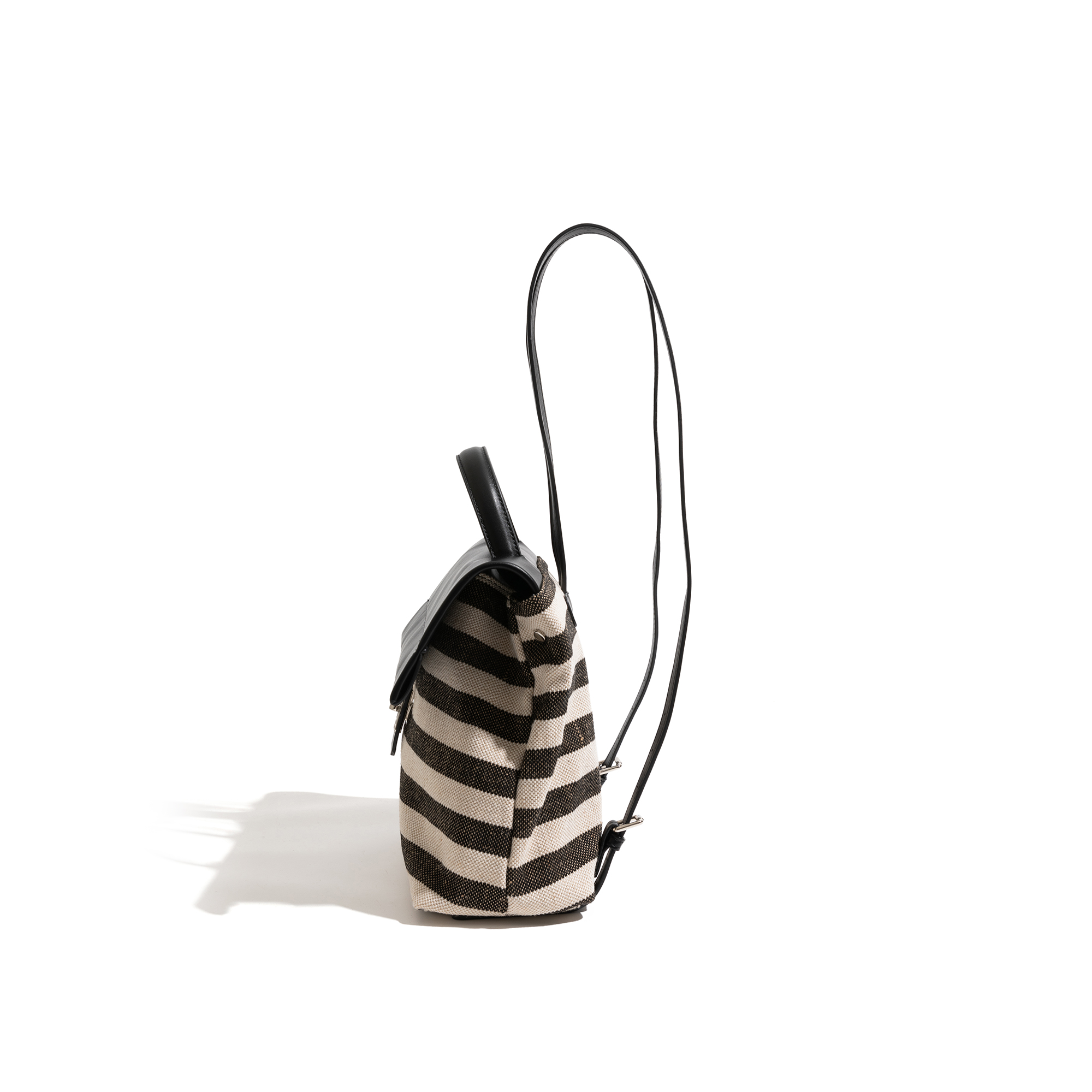 Sac à dos en toile rayée et cu - Leather Work Womens Backpack avis et prix