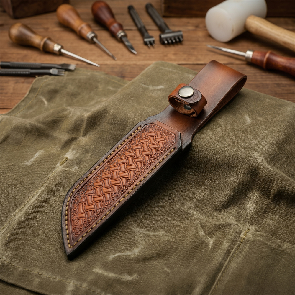 Étui à couteau fixe en cuir ma - Leather Work Leather avis et prix