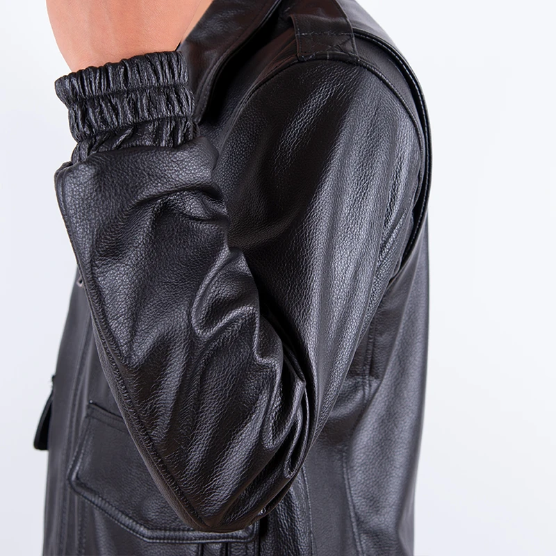 Veste d'hiver en cuir véritabl - Leather Work Jacket avis et prix