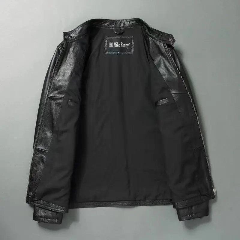 Veste en cuir véritable pour h - Leather Work Jacket avis et prix
